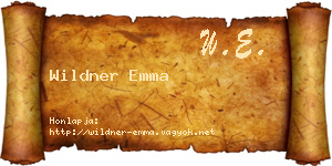 Wildner Emma névjegykártya